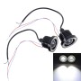 2 PCS 2.5 inch DC12-24V 10W 900LM 6500K Car Angel Eyes Fog Lamp Foglight, Cable Length: 20cm(White Light + White Light)