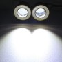 2 PCS 2.5 inch DC12-24V 10W 900LM 6500K Car Angel Eyes Fog Lamp Foglight, Cable Length: 20cm(White Light + White Light)