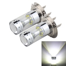 2 ПК H7 60W 1200 LM 6000K Туманные огни с 12 светодиодными лампами Cree XB-D, DC 12V (белый свет)