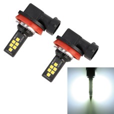 2 PCS H11 DC9-16V / 3.5W / 6000K / 320LM Car Auto Fog Light 12LEDs SMD-ZH3030 Lamps, with Constant Current (White Light)