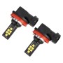 2 PCS H11 DC9-16V / 3.5W / 6000K / 320LM Car Auto Fog Light 12LEDs SMD-ZH3030 Lamps, with Constant Current (White Light)