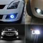 2 PCS 2.5 inch DC12V 10W 900LM 6500K Car Angel Eyes Fog Lamp Foglight, Cable Length: 20cm(Pink Light + White Light)