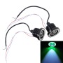 2 PCS 2.5 inch DC12V 10W 900LM 6500K Car Angel Eyes Fog Lamp Foglight, Cable Length: 20cm(Green Light + White Light)