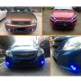 2 PCS 2.5 inch DC12V 10W 900LM 6500K Car Angel Eyes Fog Lamp Foglight, Cable Length: 20cm(Blue Light + White Light)