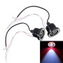 2 PCS 2.5 inch DC12V 10W 900LM 6500K Car Angel Eyes Fog Lamp Foglight, Cable Length: 20cm(Red Light + White Light)