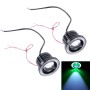 2 PCS 3.0 inch DC 12V 10W 900LM 6500K Car Angel Eyes Fog Lamp Foglight(Green Light + White Light)