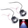 2 PCS 3.0 inch DC 12V 10W 900LM 6500K Car Angel Eyes Fog Lamp Foglight(Red Light + White Light)