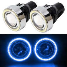 IPHCAR M605 2 PCS 2.5 inch DC12V 55W Car Modification Fog Light with H3 Halogen Light Bulb (Blue Light)