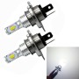 2 PCS H4 72W 1000LM 6000-6500K Super Bright White Light Car Fog LED Bulbs, DC 12-24V