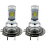 2 PCS H7 72W 1000LM 6000-6500K Super Bright White Light Car Fog LED Bulbs, DC 12-24V