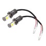 2 PCS H3 6W 400LM Car LED Three-side COB Chips Bulb Fog Light Lamp Replacement, (White Light+Yellow Light)