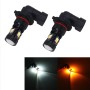 2 PCS 9005/HB3 DC 12V 5W 350LM Auto Car Fog Lights with 16 SMD-3030 LED Bulbs, White + Yellow Light