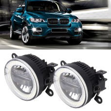 IPHCAR M702 2 PCS 3 in 1 Fog Light + Daytime Running Light + White Light Angel Eyes (White + Yellow Light)