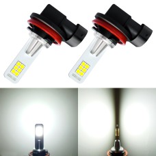 2 PCS H16 DC 12V-24V 12W 700LM Auto Car Fog Lights with 12 SMD-3030 LED Bulbs(White Light)