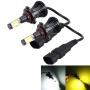 2 PCS 9005/9006 DC 12V 6W 6000K+3500K Car LED Fog Lights with Double-sided COB Lamps (White Light+Yellow Light)