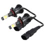 2 PCS 9005/9006 DC 12V 6W 6000K+3500K Car LED Fog Lights with Double-sided COB Lamps (White Light+Yellow Light)