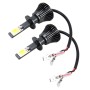 2 PCS H1 DC 12V 6W 6000K+3500K Car LED Fog Lights with Double-sided COB Lamps (White Light+Yellow Light)