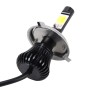 2 PCS H4 DC 12V 6W 6000K+3500K Car LED Fog Lights with Double-sided COB Lamps (White Light+Yellow Light)