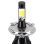 2 PCS H4 DC 12V 6W 6000K+3500K Car LED Fog Lights with Double-sided COB Lamps (White Light+Yellow Light)