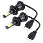 2 PCS H7 DC 12V 6W 6000K+3500K Car LED Fog Lights with Double-sided COB Lamps (White Light+Yellow Light)