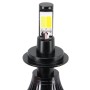 2 PCS H7 DC 12V 6W 6000K+3500K Car LED Fog Lights with Double-sided COB Lamps (White Light+Yellow Light)