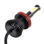 2 PCS H11 DC 12V 6W 6000K+3500K Car LED Fog Lights with Double-sided COB Lamps (White Light+Yellow Light)