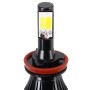 2 PCS H11 DC 12V 6W 6000K+3500K Car LED Fog Lights with Double-sided COB Lamps (White Light+Yellow Light)