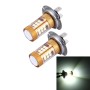 2 PCS H7 15W 1300 LM 6500K 28 SMD-3030 LEDs Car Fog Lights, DC 12V(White Light)