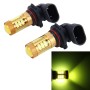 2 PCS 9005 10W 1000 LM Car Fog Lights with 28 SMD-3030 LED Lamps, DC 12V(Gold Light)