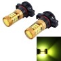 2 PCS H16 10W 1000 LM Car Fog Lights with 28 SMD-3030 LED Lamps, DC 12V(Gold Light)