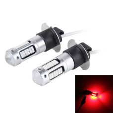 2 PCS H3 10W 30 SMD-4014 LEDs Car Fog Light, DC 12V(Red Light)