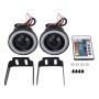 2 PCS Universal 3Inch LED Fog Angel Eyes R500 High Intensity LED Lamps Car Fog Light Halo Angel Eyes Rings Fog Lamp IP65 Waterproof 900LM 10W 6000K Car Fog Lights with Remote Control, DC 12V