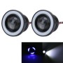 2 PCS 2.5 inch 10W 800 LM 6000K Car Fog Lights with Blue Rotating Lighting Angle Eye Light, DC 12V(White Light)