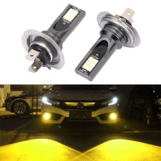 2 PCS H7 DC12V-24V / 12W / 3000K / 800LM 12LEDs SMD-3030 Car LED Fog Light (Yellow Light)