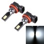 2 PCS H11 / H8 DC12V-24V / 12W / 3000K / 800LM 12LEDs SMD-3030 Car LED Fog Light (White Light)