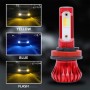 2 PCS YBW5-RED 9006 DC9-36V 12W 6000K/-8000K-3000K 2100LM IP68 Car LED Fog Light