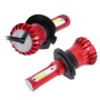 2 PCS YBW5-RED H7 DC9-36V 12W 6000K/-8000K-3000K 2100LM IP68 Car LED Fog Light