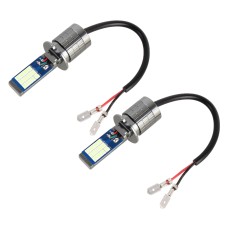 H3 2 PCS DC12-24V / 10.5W Car Fog Lights with 24LEDs SMD-3030 & Constant Current, Box Packaging(Ice Blue Light)