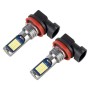 H11 / H8 2 PCS DC12-24V / 8.6W Car Fog Lights with 24LEDs SMD-3030 & Constant Current, Bag Packagin(White Light)