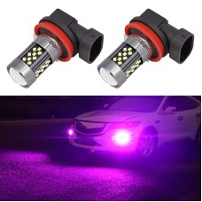 1 пара H11 12V 7W непрерывный автомобильный светодиодный туман (фиолетовый свет)