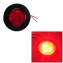 8 PCS Truck Trailer Red LED 2 inch Round Side Marker Clearance Tail Light Kits with Heat Shrink Tube