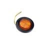 8 PCS Truck Trailer Red & Amber LED 2.5 inch Round Side Marker Clearance Tail Light Kits with Heat Shrink Tube