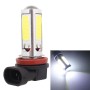 2PCS H11 1250LM 20W + 5W 5 x COB LED White Light Car Front Fog Lamp Bulb, DC 12V