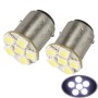 1157 White 6 Светодиодный 5050 SMD -сигнальная лампочка (пара)