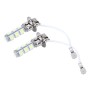 H3 Car White 13 LED 5050 SMD Fog Light Bulb, DC 12V (Pair)