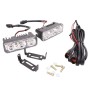 2 PCS MZ 9W 540LM 6500K 3-LED White Light Wired Car Daytime Running Light Fog Lamp, DC12-24V, Light Wire: 15cm