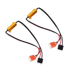 2 PCS H7 50W 6 Ohms Load Resistor Car Canbus Error Canceller Decoder Cable