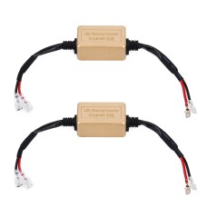 2 PCS H1 H3 LED Headlight Canbus Error Free Computer Warning Canceller Resistor Decoders Anti-Flicker Capacitor Harness