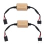 2 PCS H7 LED Headlight Canbus Error Free Computer Warning Canceller Resistor Decoders Anti-Flicker Capacitor Harness
