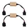 2 PCS H13 LED Headlight Canbus Error Free Computer Warning Canceller Resistor Decoders Anti-Flicker Capacitor Harness